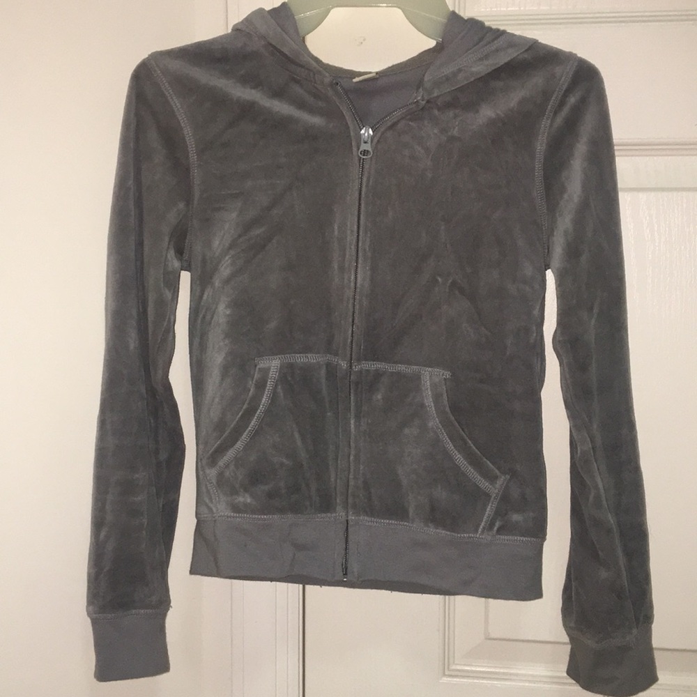 Gray zip up sweater